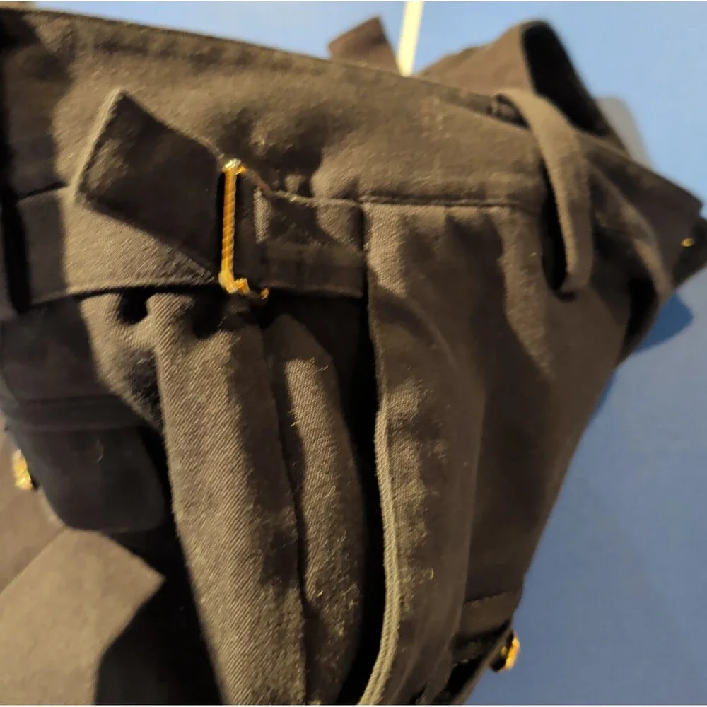 Lauren Ralph Lauren Pencil Skirt Womens 10P Pockets Gold Buttons Preppy